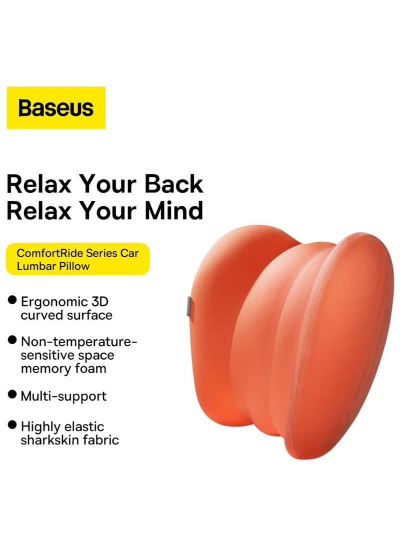 Baseus Baseus ComfortRide Series Car Lumbar Pillow  Orange - Image 4