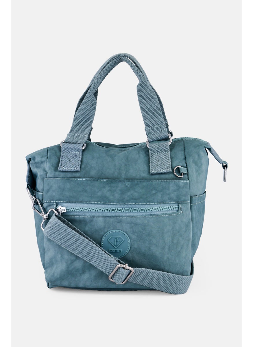 I Love Fashion Women Naomi Brand Logo Handbag, Sage Green  - Image 2