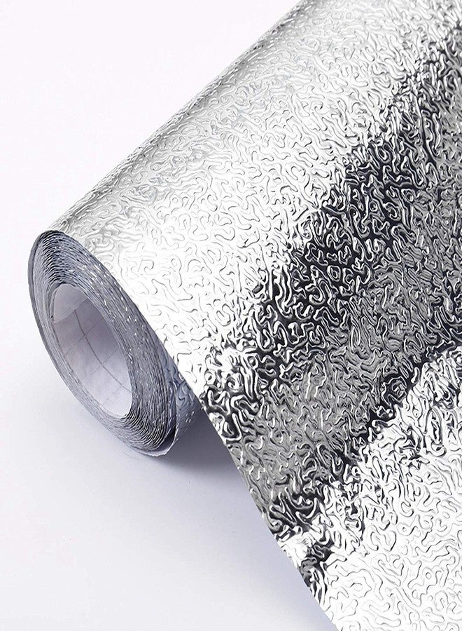 BSBDA Kitchen Oil-Proof Aluminum Foil Sticker Wall Desk Floor Waterproof DIY Home Furniture Decorate Foil Style Wallpaper - Image 2