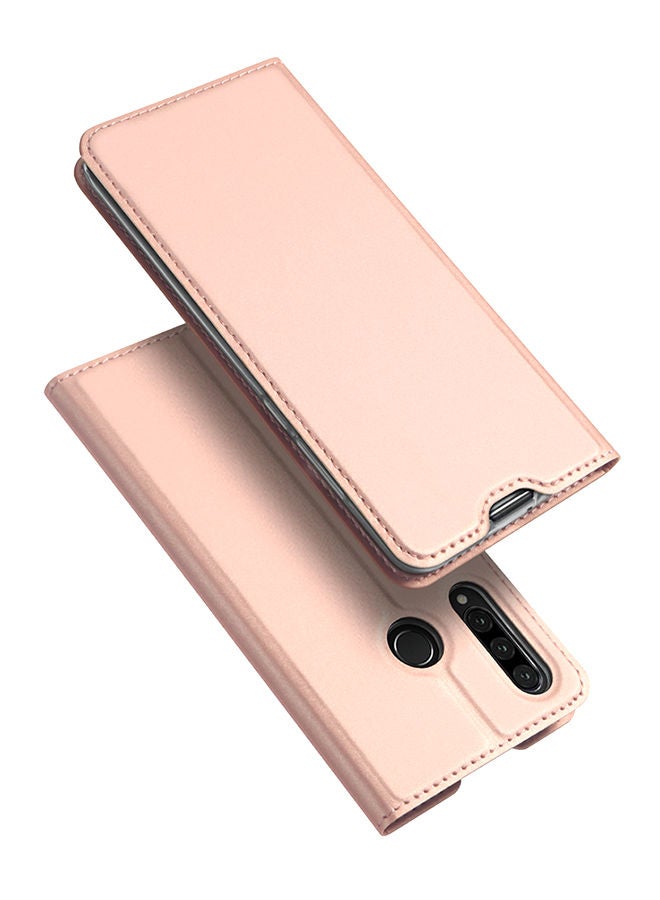Flip PU + TPU Leather Case For Huawei P30 Lite Rose Gold