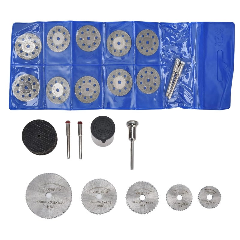 60Pcs Cutting Wheel Set For Woodworking With 5 Steel Blades And 30 Sand Paper Discs - Image 2