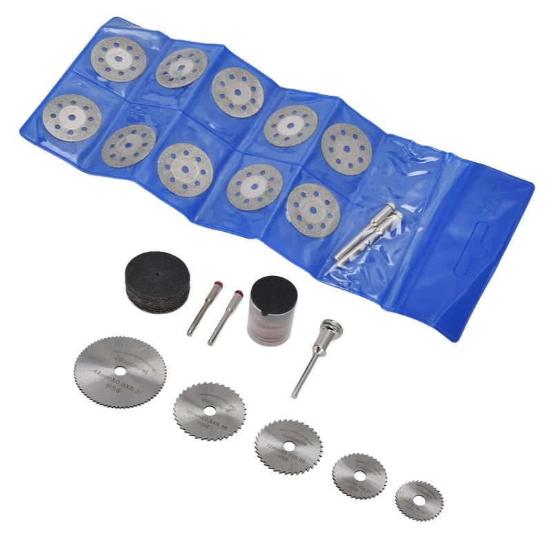 60Pcs Cutting Wheel Set For Woodworking With 5 Steel Blades And 30 Sand Paper Discs - Image 4