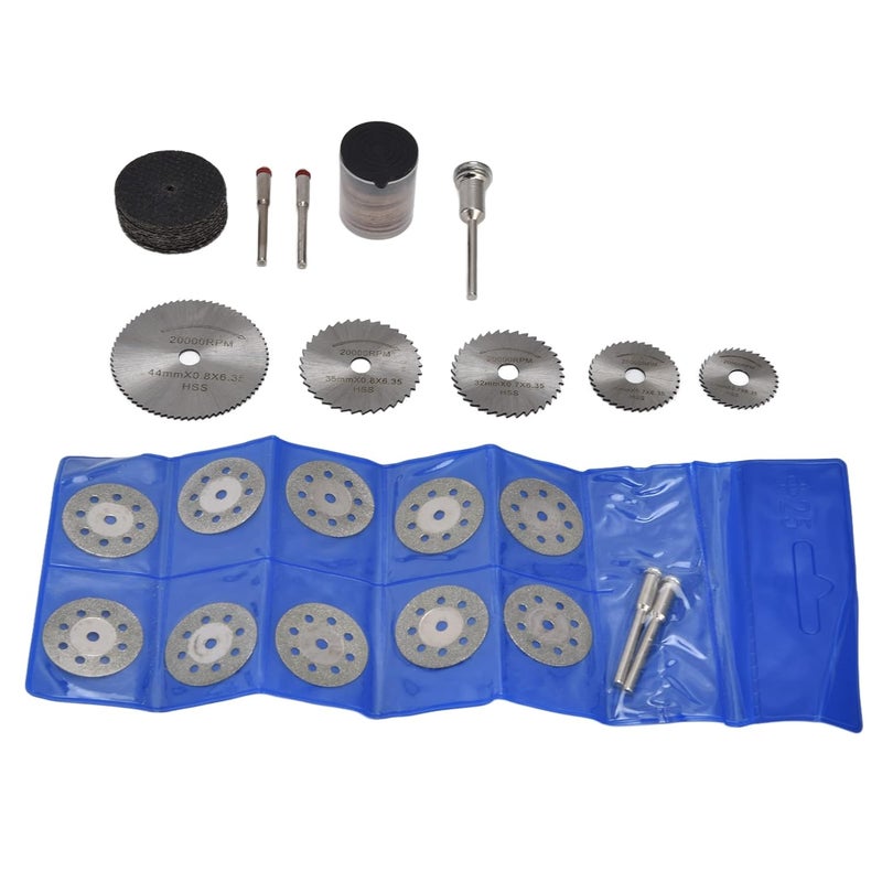 60Pcs Cutting Wheel Set For Woodworking With 5 Steel Blades And 30 Sand Paper Discs - Image 3