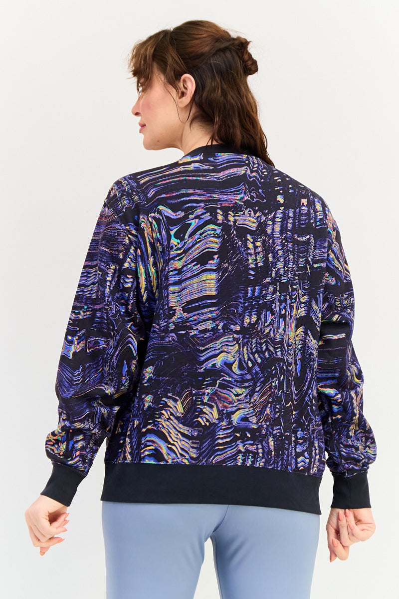 Nike سويت شيرت خارجي فضفاض بأكمام طويلة للنساء، متعدد الألوان - Image 3