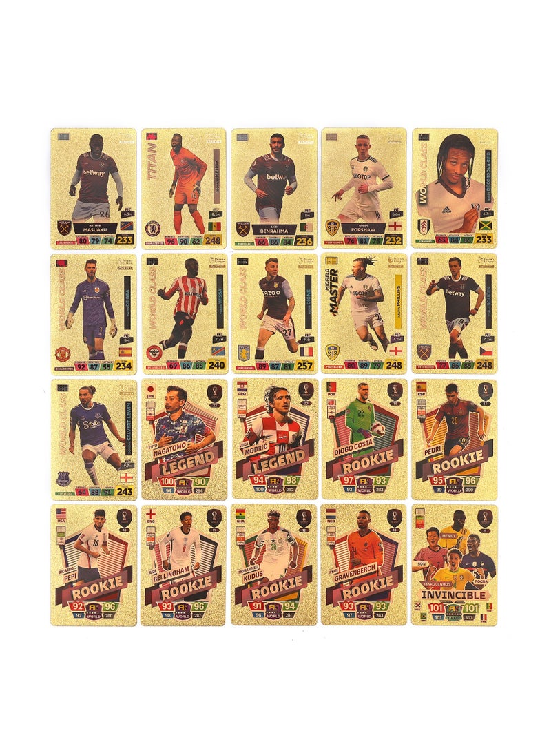 Footballerz - 55 Piece World Football Star Gold Card Kids Toy Collection Set - Image 1
