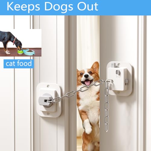 YEYA Cat Door Latch & Stopper-Adjustable Strap, 2-Pack Door Holder & Prop to Keep Door Open for Cats, No Tools Required - Image 2
