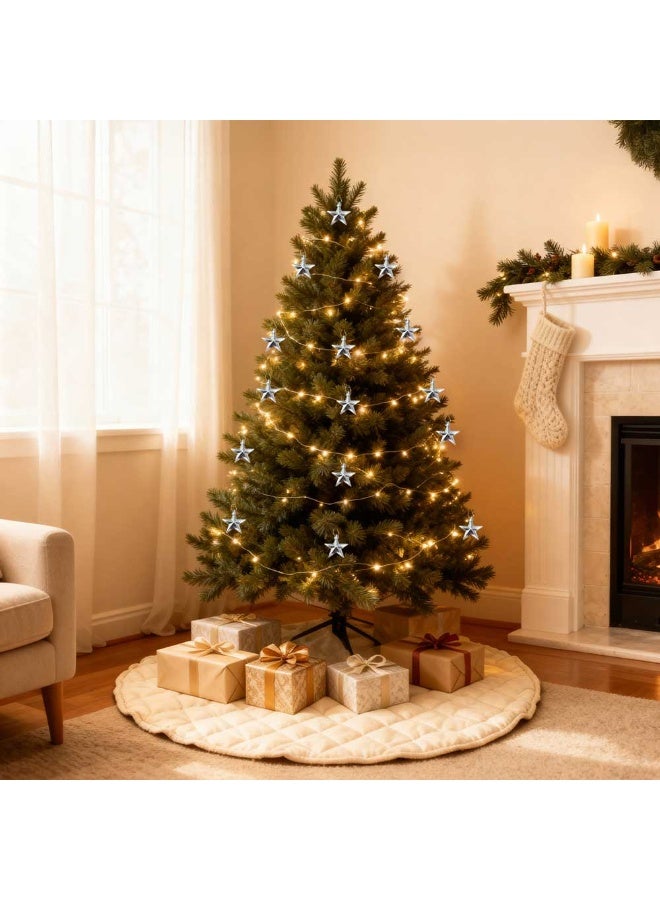 Christmas Star Decoration Silver 6 cm - Image 3