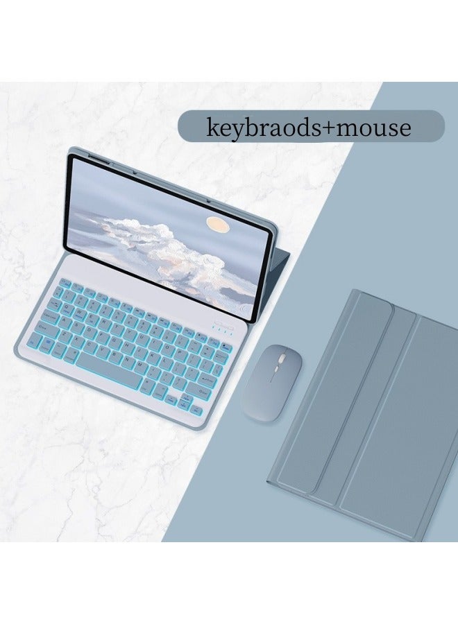 Arabic and English Keyboard Case Compatible with Xiaomi 6/6pro 11 inch Tablet, Detachable Wireless Leather Smart Cover Mouse For - Image 1