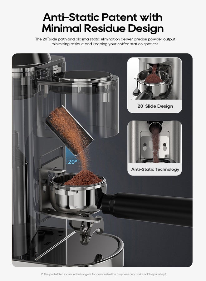 HiBREW مطحنة قهوة كهربائية أوتوماتيكية HiBREW مع 48 إعداد لطحن الإسبريسو والقهوة الأمريكية وصب القهوة مع تخزين حبوب مرئي G7 - Image 5