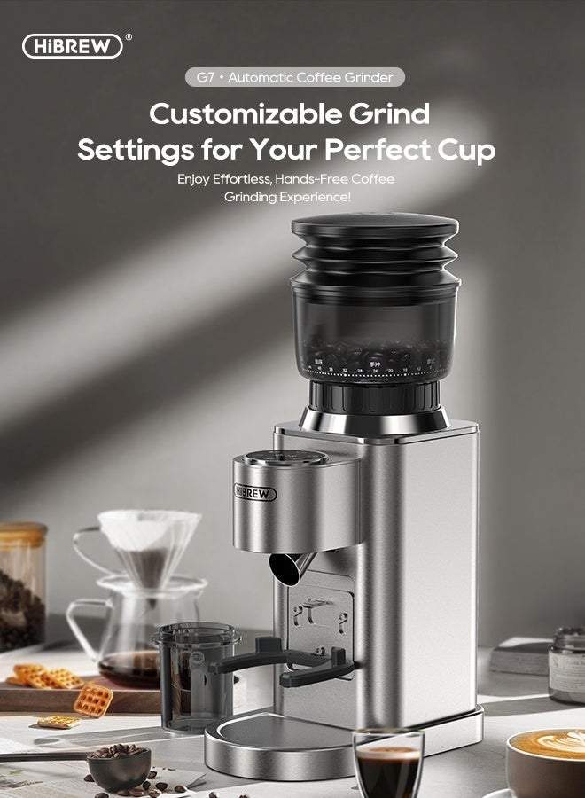HiBREW Automatic Burr Mill Electric Coffee Grinder with 48 Gears for Espresso American Coffee Pour Over Visual Bean Storage G7 - Image 2