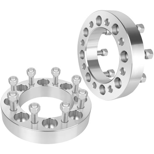 BRTEC 1.5"سمك/ 8x165mm نمط مسمار العجلة/ القطر الداخلي: 130mm فواصل العجلات متوافقة مع شيفروليه سيلفرادو 2500 3500 HD، ومع GMC سييرا 2500 3500 يوكون XL 2500، ومع 03-09 هامر H2 2 قطع - Image 1