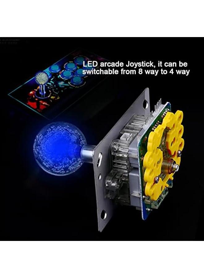 LED Colorful Illuminated Joystick, Games DIY Kit Long Handle Joystick for Gaming Cabinet on Kit - Image 2