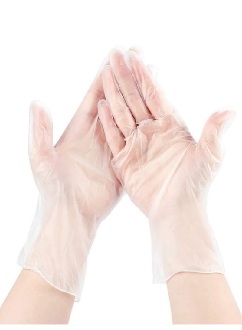 100 Pieces Disposable Gloves Powder-Free Gloves Vinyl Gloves 