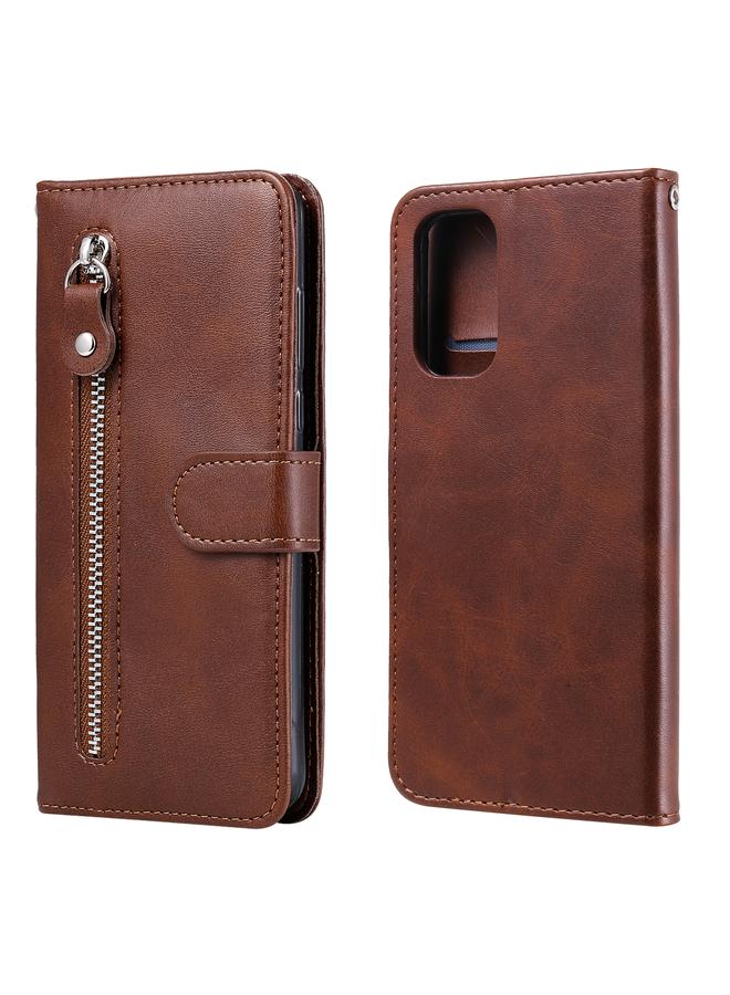 اس-توب جراب لهاتف OPPO Reno5 / Find X3 Lite جراب جلدي أنيق بسحاب أفقي قابل للطي مع حامل وفتحات للبطاقات ومحفظة - Image 1