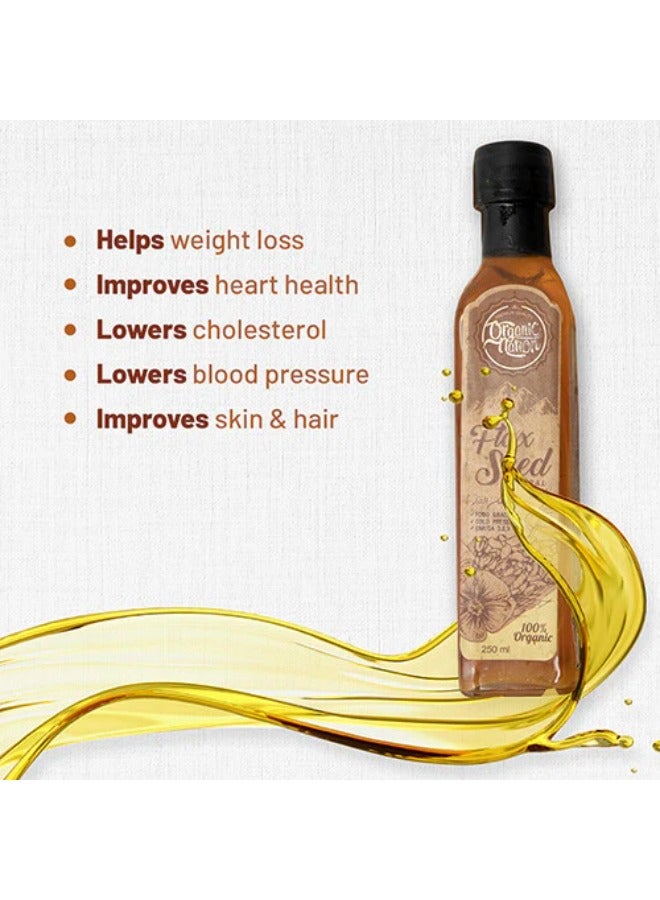 اورجانيك نيشن زيت بذور الكتان العضوي 250 مل - Image 3