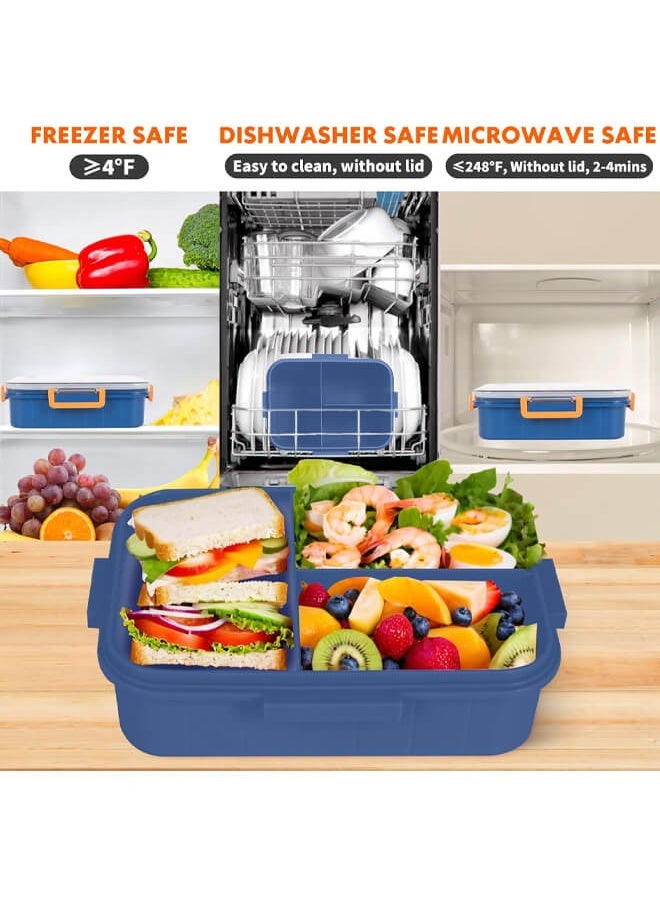 Riolio Kids Lunch Box Bento Box | Bento Lunch Box for Girls Boys, Portable Leak-Proof Lunch Containers with Multi-Compartments for School, Dishwasher Safe  (Green Animal Pattern)  - Image 4