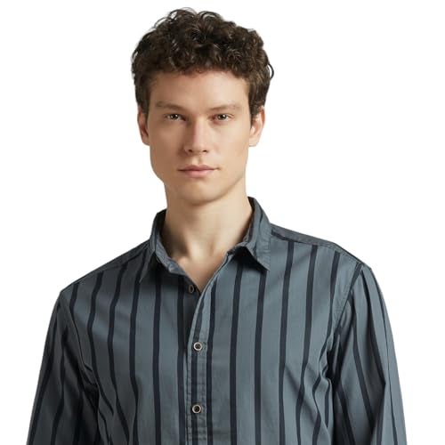 Pepe Jeans Grey Stripes Full Sleeved Shirt - Image 5