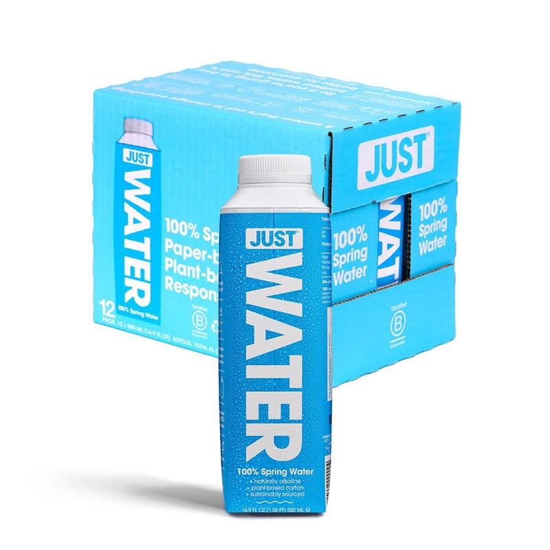 JUST Water Premium Pure Still Spring Water in an EcoFriendly BPA Free PlantBased Bottle  Naturally Alkaline High 80 pH  Fully Recyclable Boxed Carton 169 Fl Oz Pack of 12 - Image 3