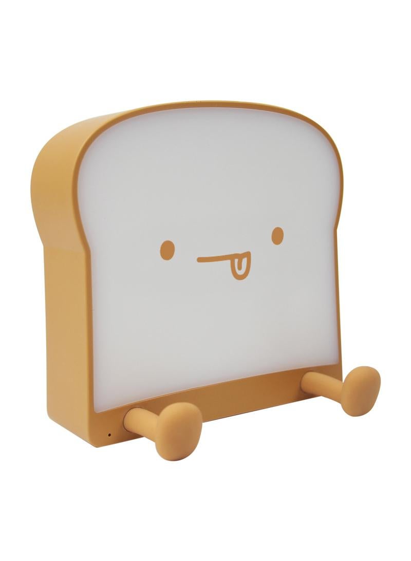 Y&D Creative Toast Bread Night Light Baby Bedroom Charging Atmosphere Night Light Cartoon Bedside Sleeping Silicone Night Light - Image 2
