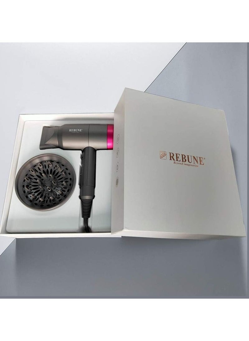 ريبنيو مجفف الشعر بقوة 1800 واط من ريبون RE - 2068 اسود وزهري - Image 2