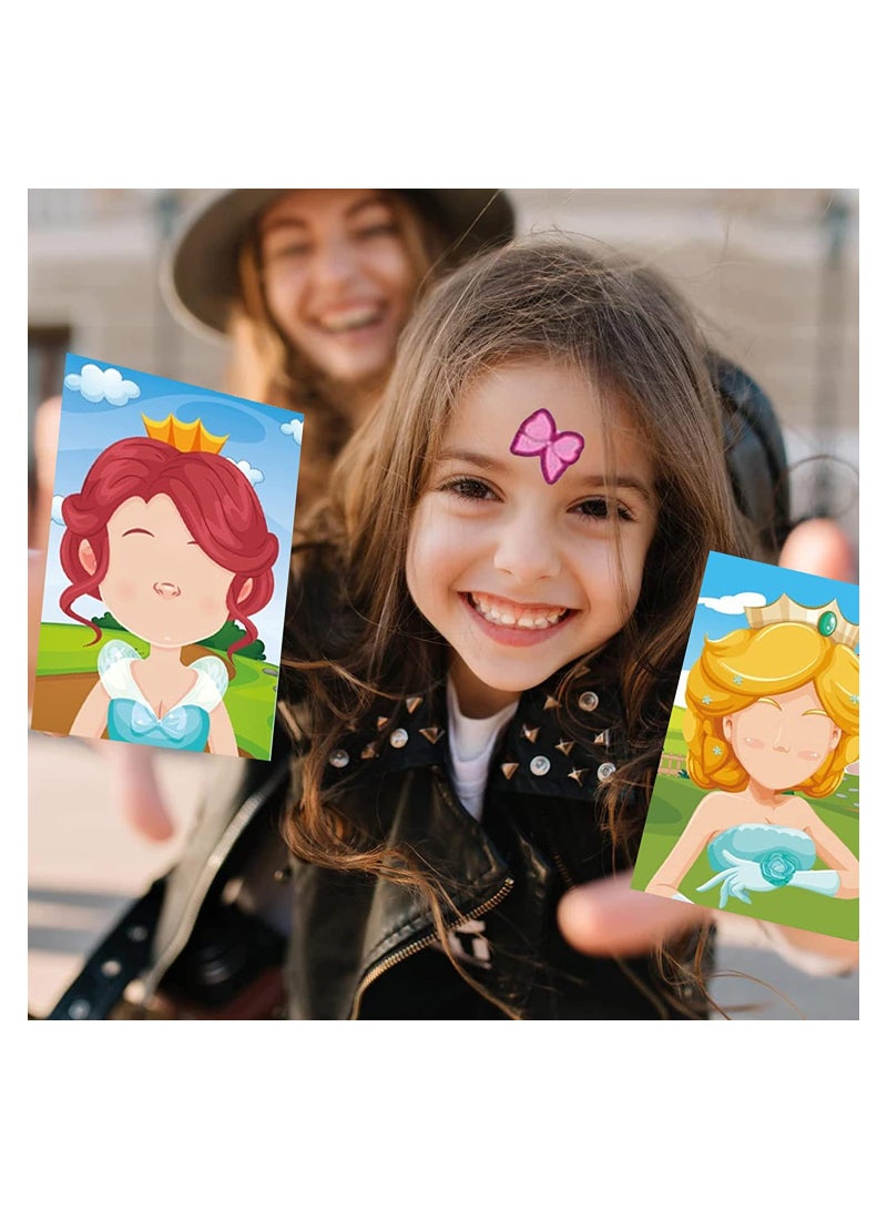 Reusable Sticker Books for Kids,9 Sheets Princess Stickers,DIY Make Your Own Characters Mix Stickers - Image 4