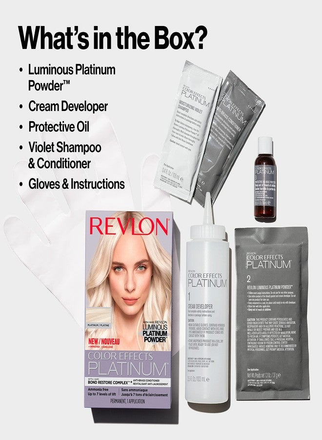 Revlon Color Effects Permanent Highlighting Kit, Ammonia & Paraben Free Hair Dye, 60 Platinum, 8 Oz (Pack of 1) - Image 4