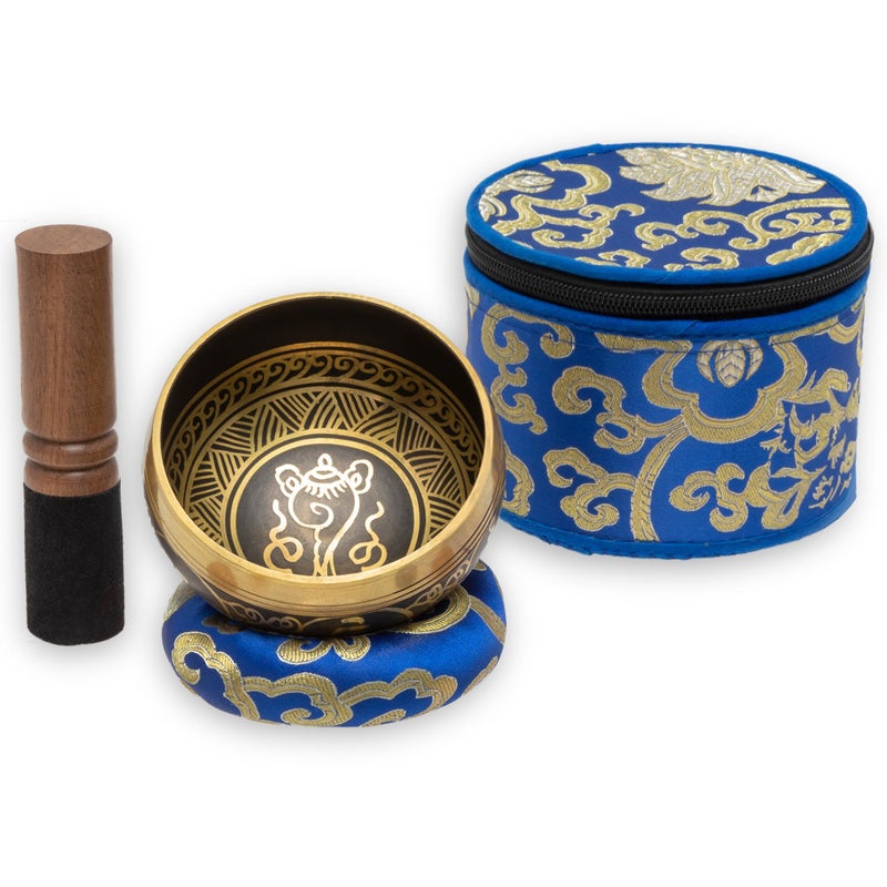 Wish Well Tibetan Singing Bowl Set 4" â€“ Handcrafted in Nepal with Storage Case â€“ Meditation Sound Bowl for Sound Healing, Sound Bath, Reiki, Yoga, Mindfulness & Meditation Accessories - Image 1