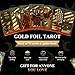KIINO 78 Gold Foil Tarot Deck with Gift BoxOriginal Design Rider Waite Tarot Cards with Guide Bookfor Beginners Durable Waterproof Wrinkle Resistant - Image 4