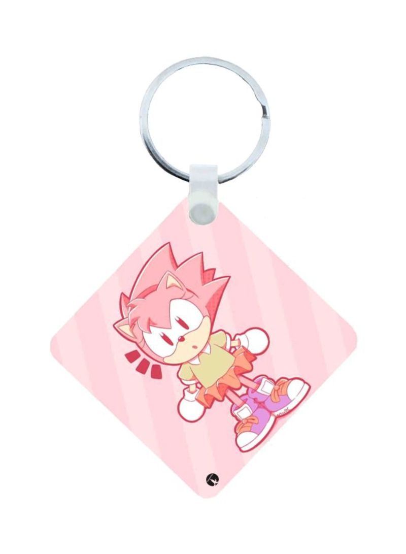 RKN Sonic Printed Keychain Pink/Yellow/White