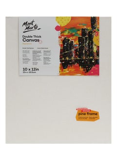 Mont Marte 1-Piece Double Thick Stretched Canvas 340gsm Thickness With Pine Frame 10x12 Inch Size  - Image 1