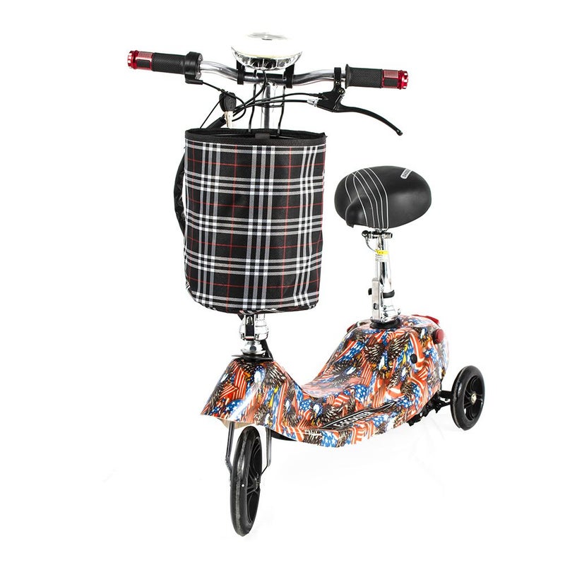 دريم لاند سكوتر كهربائي بسلة وكرسي للأطفال - كابتن امريكا - BD-0083A - Image 1