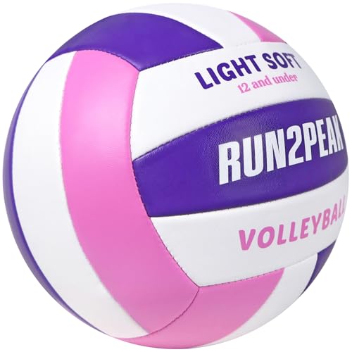 RUN2PEAK Light Soft Volleyball Light Volleyball Designed for Beginners Kids Youth Teen Lightweight Volleyballs for Indoor Outdoor Beach Backyard Official Size 5 Training Volley Ball - Image 3