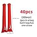ROSEBB 40pcs Round headTeam Spirit Boom Sticks Thunder Sticks Cheering Sticks Team Spirit Plastic Cheerleading Spirit Stick Clapper Inflatable Noise Maker Sports Supply Red - Image 3