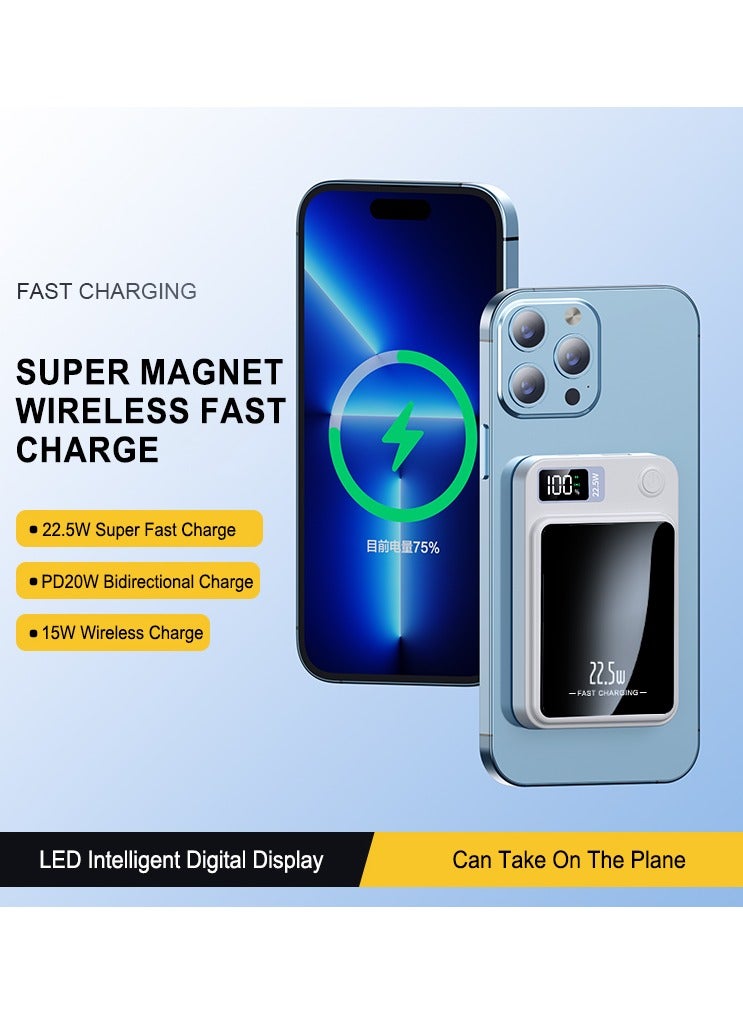 CREATIVE LIFE Fast Charging 22.5W Output Magnetic Wireless Power Bank 10000mAh Safe Battery Pack For iPhone 15 14 13 Pro Samsung S22 and all Phone Colour Green - Image 2