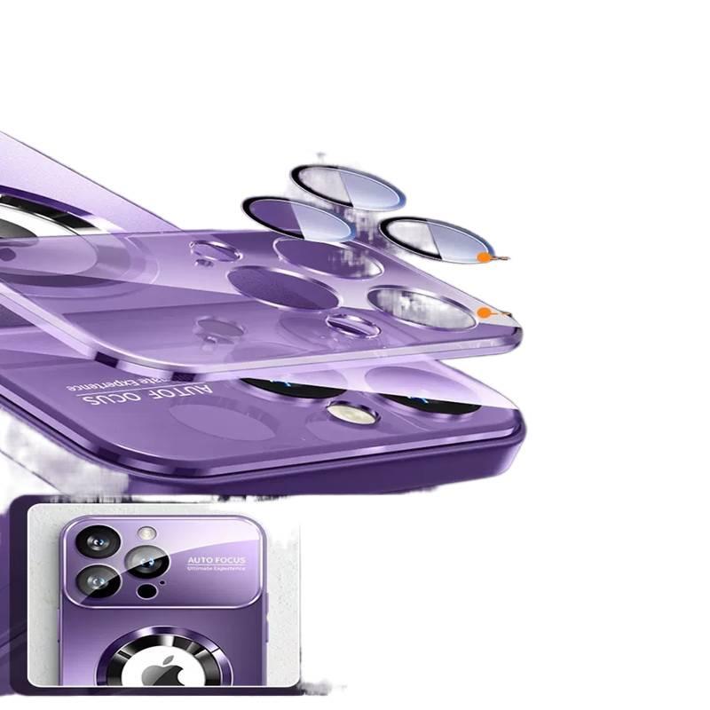 غطاء MagSafe | Plum | حماية من السقوط | TPU+Glass | مقاوم للصدمات لـ iPhone 14 / 14 Plus / 14 Pro / 14 Pro Max - Image 3