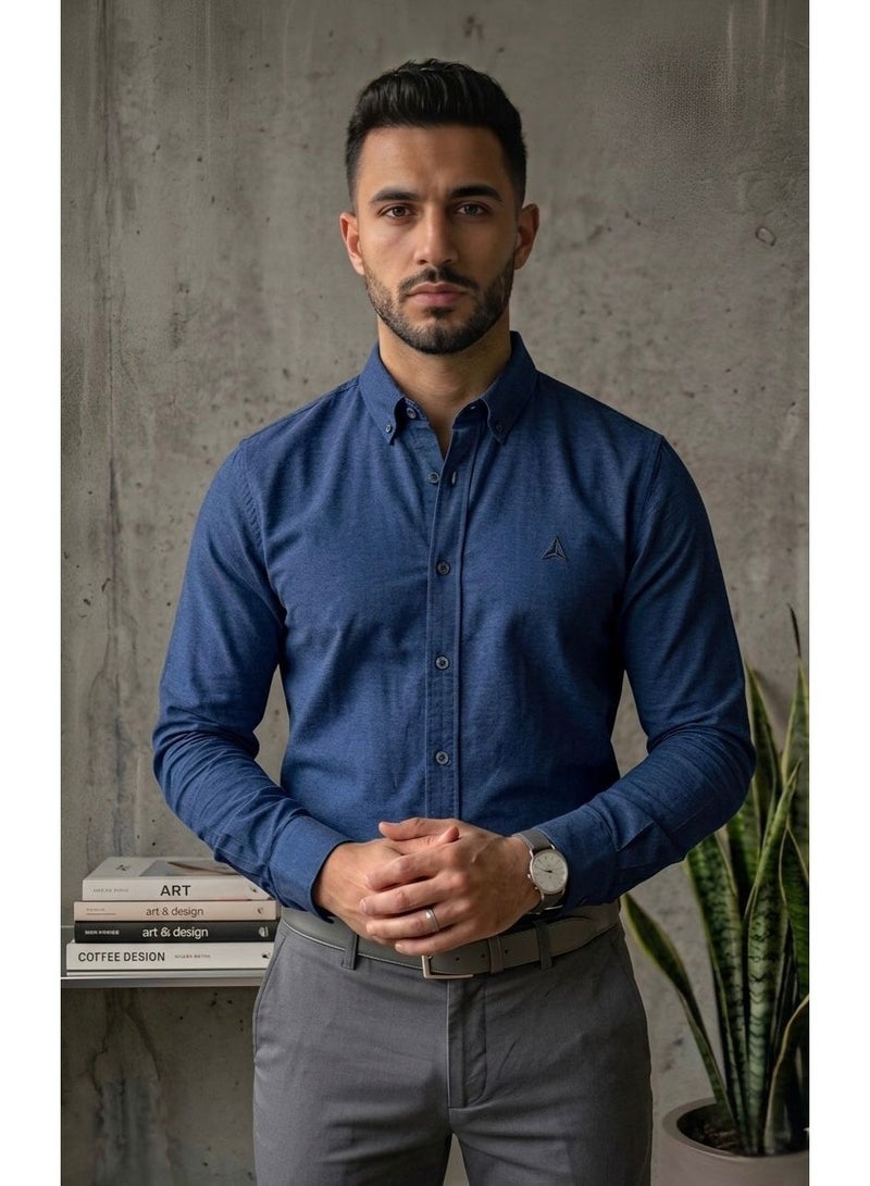 Hikes Men’s Premium Cotton Shirt – Soft Breathable Fabric, Classic Slim Fit Casual & Formal Wear - Image 1
