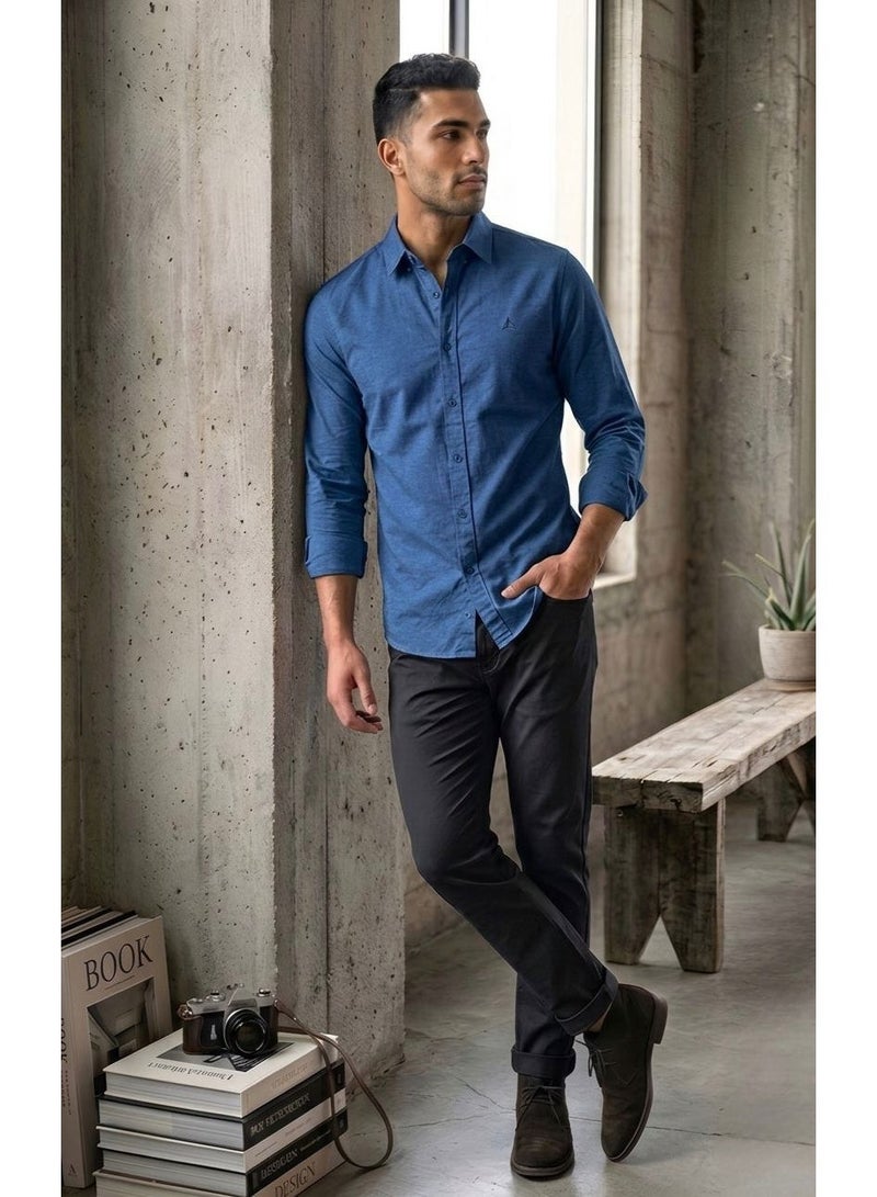 Hikes Men’s Premium Cotton Shirt – Soft Breathable Fabric, Classic Slim Fit Casual & Formal Wear - Image 3