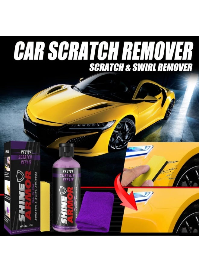 Shine Armor Revive Car Scratch Remover & Swirl Repair Polishing Agent with Sponge, 4 oz - Image 3