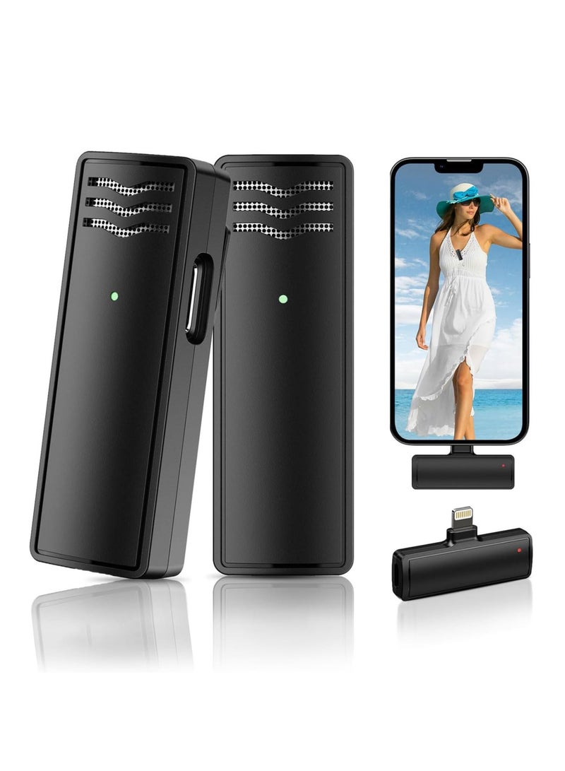 KASTWAVE Microphone for iPhone, Wireless Lavalier Microphone 2pcs iPhone Microphone, Professional Wireless Microphone for iPhone iPad Video Recording, Tiktok, Vlog, Podcast, YouTube - Image 1