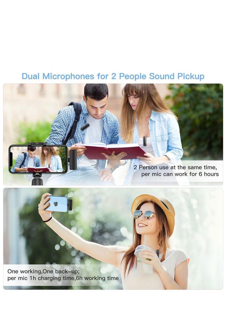 KASTWAVE Microphone for iPhone, Wireless Lavalier Microphone 2pcs iPhone Microphone, Professional Wireless Microphone for iPhone iPad Video Recording, Tiktok, Vlog, Podcast, YouTube - Image 4
