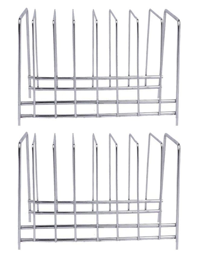 Oc9 Stainless Steel Plate Stand/Dish Rack (Pack of 2) for Kitchen Rack - Image 1