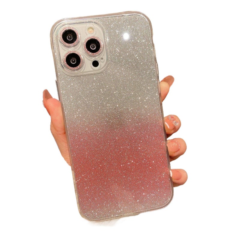 BB غطاء واقي بGlass لـ iPhone 15 / 15 Plus / 15 Pro / 15 Pro Max مع مقاوم للصدمات وحماية من السقوط مع مقاوم للصدمات مع زجاج مقوى باللمعان مع تغليف كامل من TPU متدرج باللون وردي من ما. - Image 1