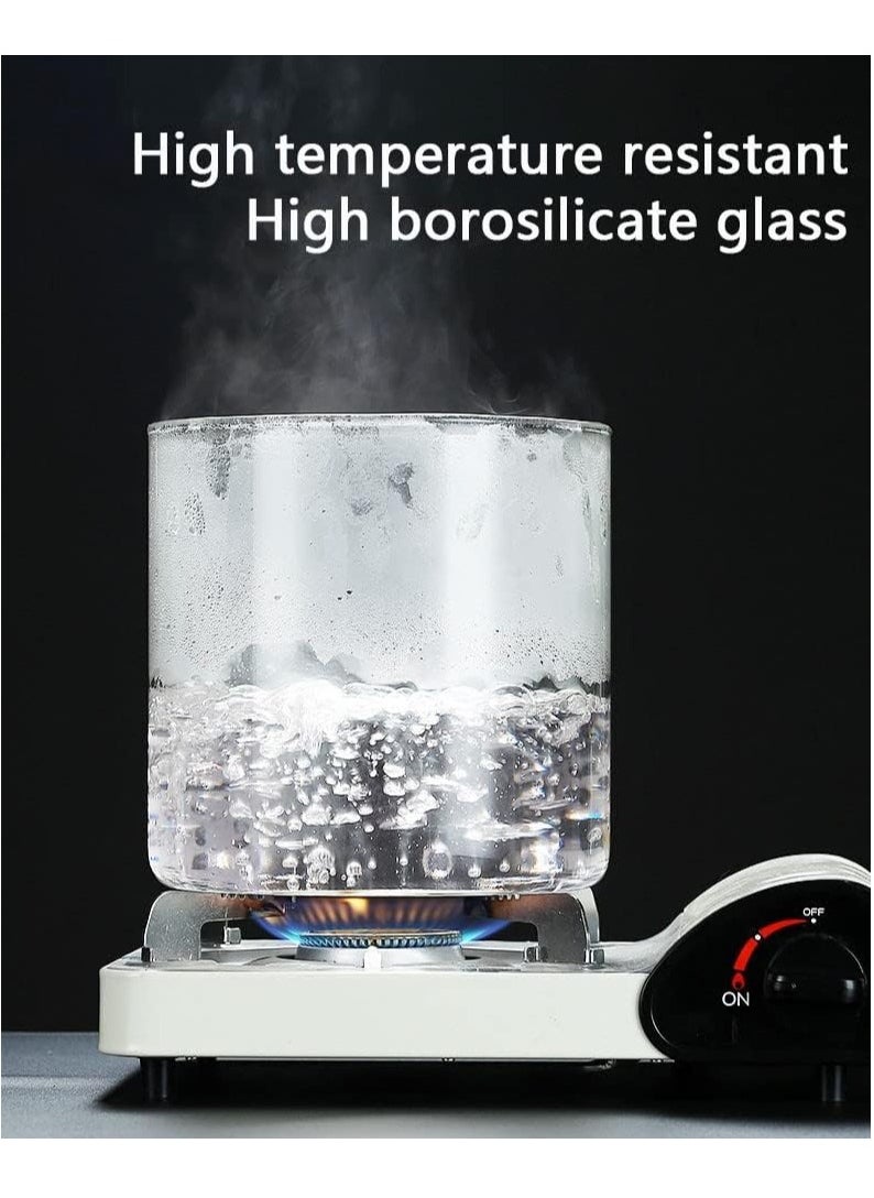 HONEYBEE - Homesmiths Juice Dispenser, 8 L, Made of Glass, Juice Dispenser, Water Dispenser with Stand and Tap Glass Lid, Stainless Steel Tap, Wooden Stand, for Hot or Cold Drinks, Ice Water. - Image 1