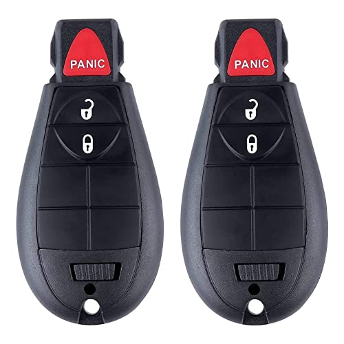 CAUORMOTE 3 Button Key Fob for Dodge Charger,RAM 1500 2500 3500,Challenger,Grand Caravan,Magnum,Chrysler Town & Country, Jeep,Keyless Entry Remote with 433MHZ,FCC ID M3N5WY783X,2 Pack - Image 1