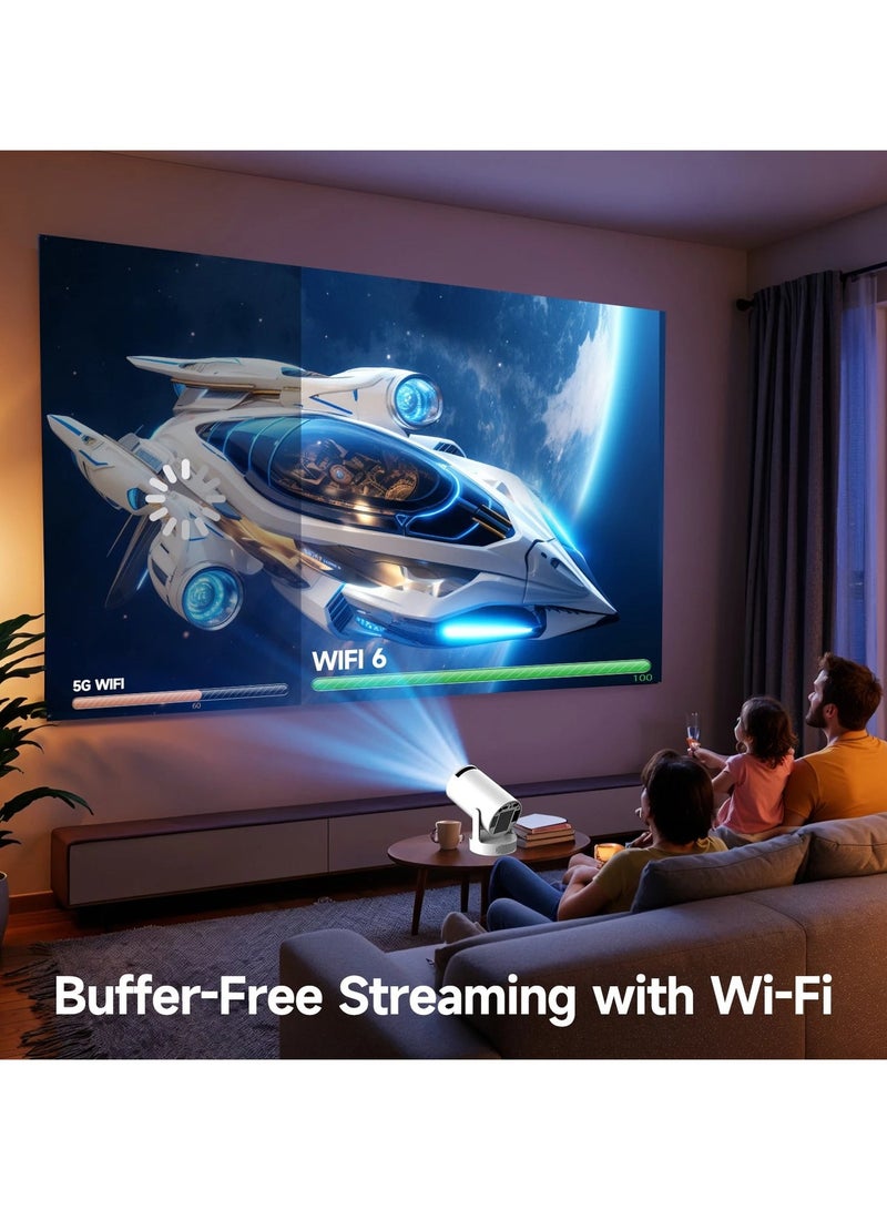 ماجكوبيك بروجكتر  ذكي صغير بنظام أندرويد 14، دقة 720P HD، يدعم 4K، واي فاي وبلوتوث - Image 3