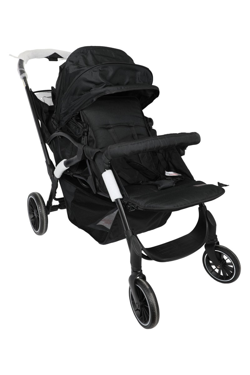 عربة أطفال تصميم أنيق باللون الأسود - Image 1