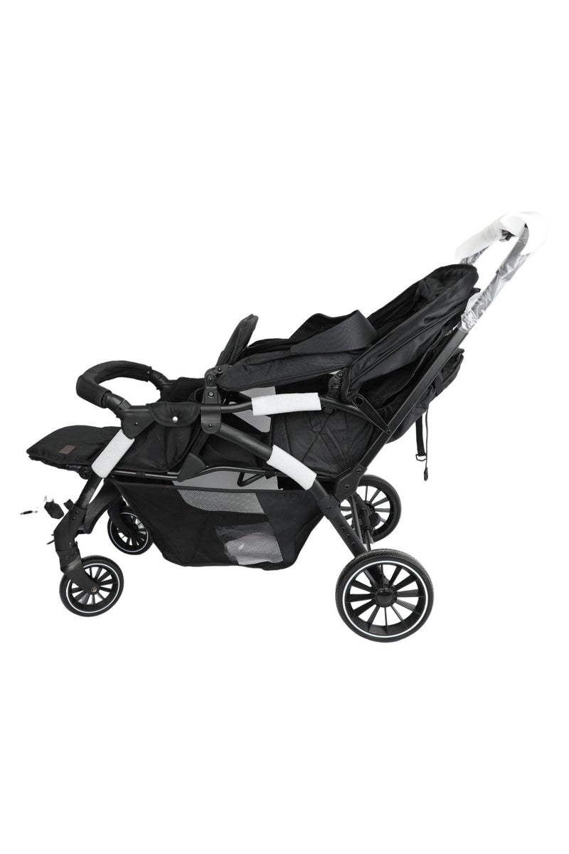 عربة أطفال تصميم أنيق باللون الأسود - Image 4