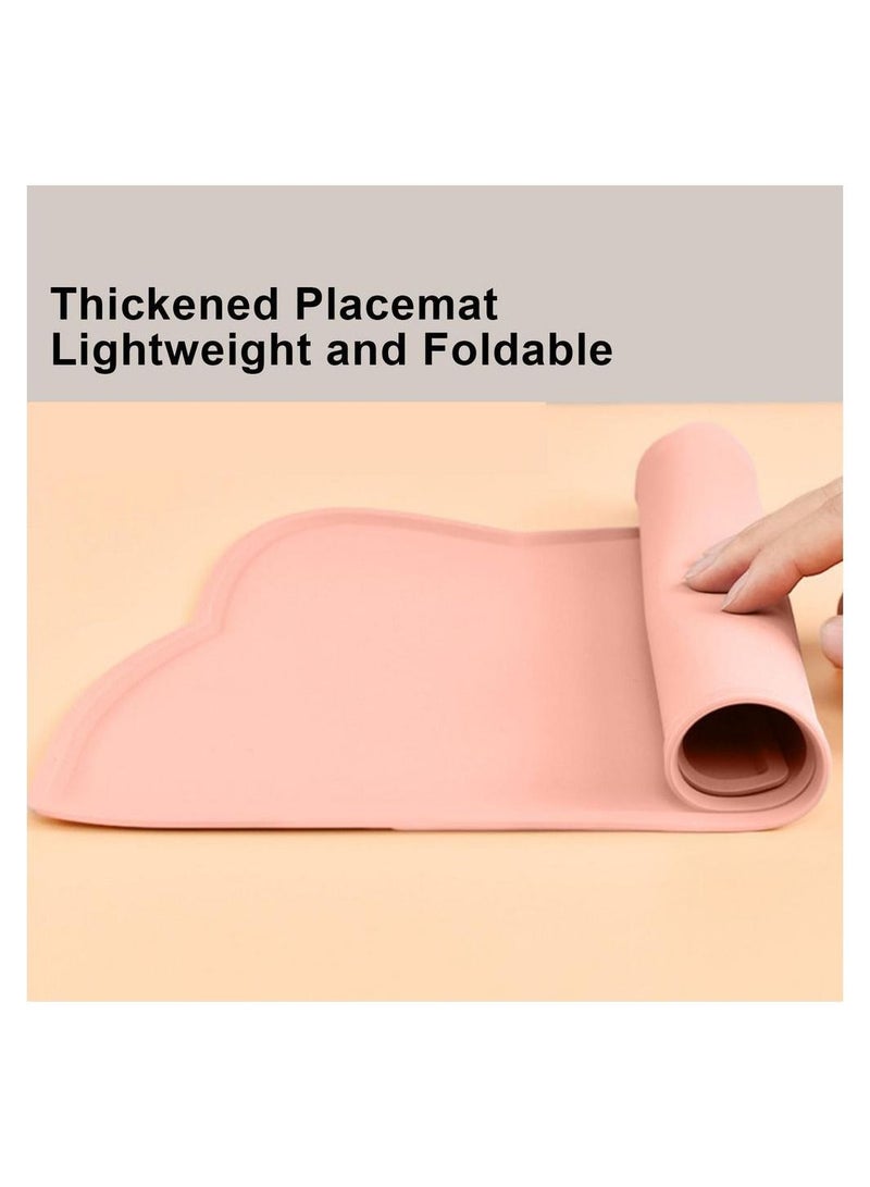 حصيرة طعام مضادة للانزلاق ومقاومة للماء للحيوانات الأليفة (وردي) - Image 3