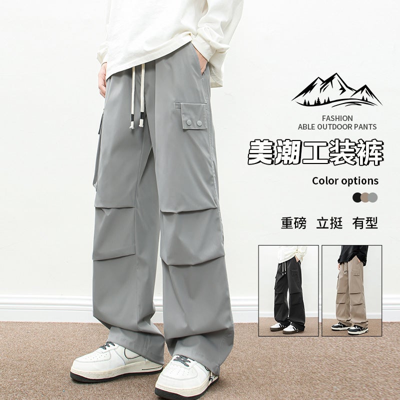Arrival Pants Men'S Spring American Style Tooling Straight Casual Pants Boys Paratrooper Loose Trousers Men - Image 4