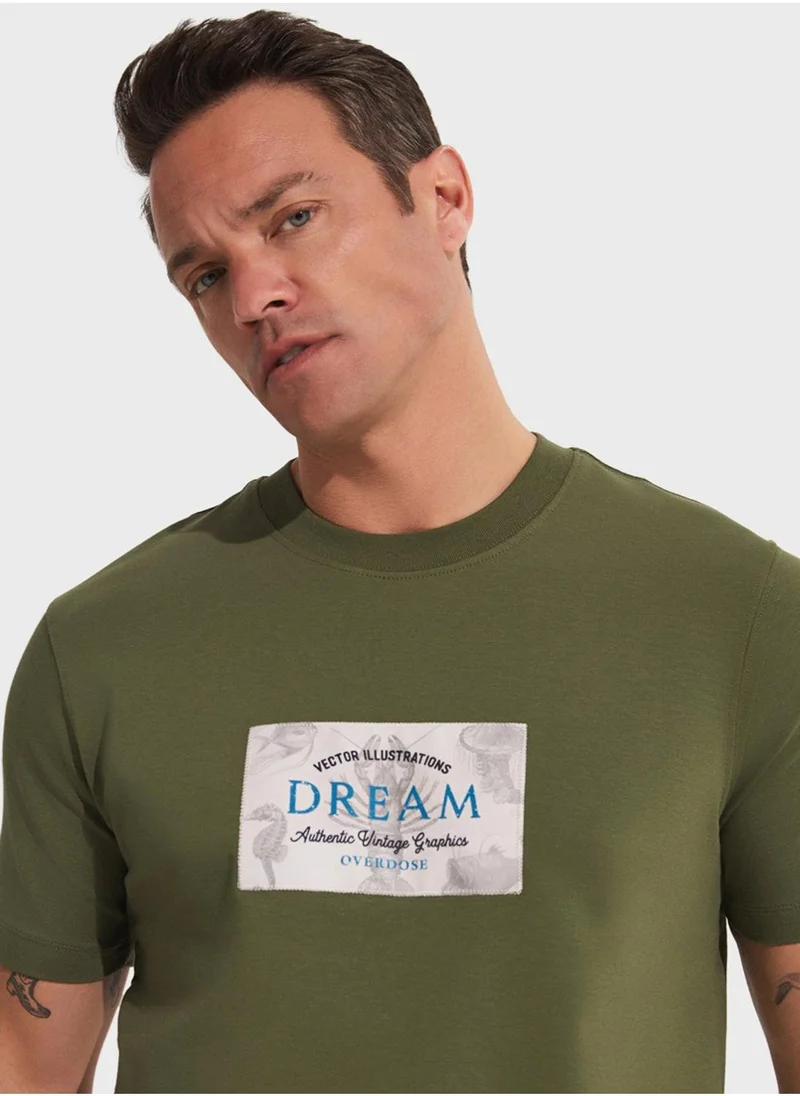 جون Printed Crew Neck T-Shirt